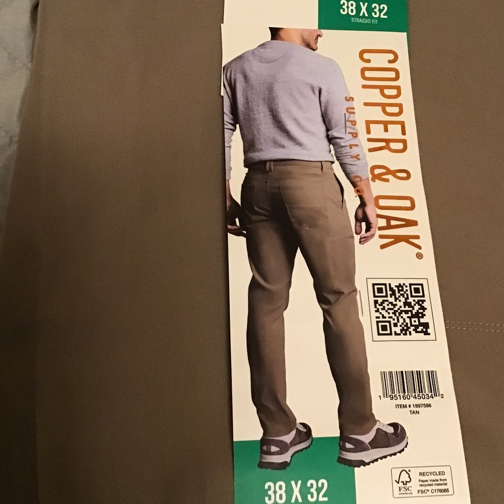 Copper & Oak Men's Tech TAN COLORED Pant